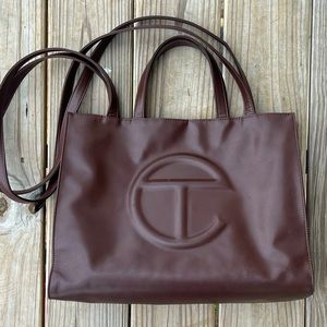 Chocolate brown large telfar bag